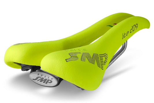 Selle SMP Lite 209 Saddle with Steel Rails (Fluro Yellow)