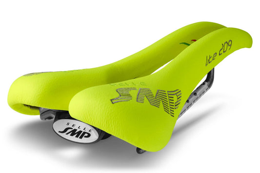 Selle SMP Lite 209 Saddle with Carbon Rails (Fluro Yellow)
