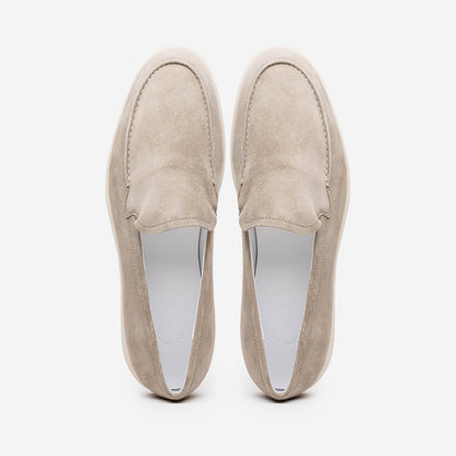 16-621-BON LIVORNO Sueded Italian Goatskin Loafer Bone