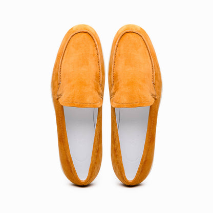 16-621-CGN LIVORNO Sueded Italian Goatskin Loafer Cognac