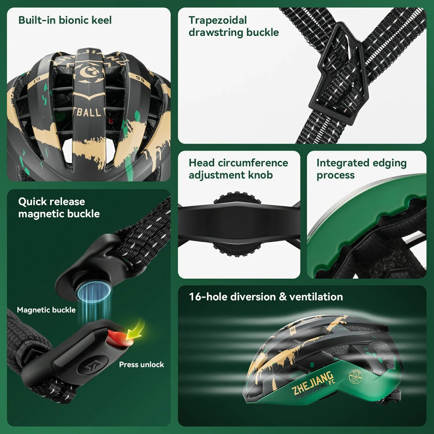 LK-11 ROCKBROS × Zhejiang Professional FC Limited Edition Bike Helmet