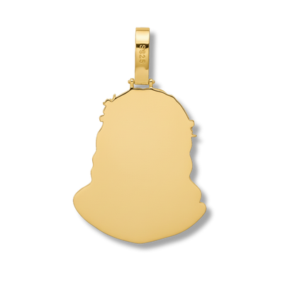 Moissanite Jesus Piece Pendant in 14K Gold 925 Sterling Silver