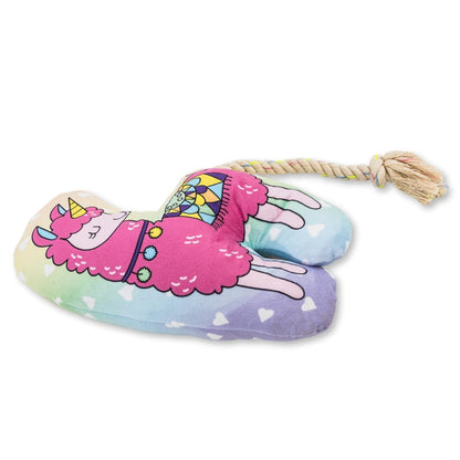 Magical Llama Plush Dog Toy – with Squeaker & Crinkle Paper for Fun Play
