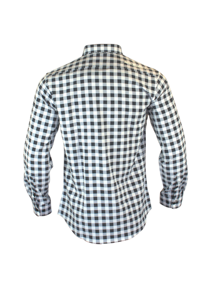 The Titan - Grey Plaid Long Sleeve