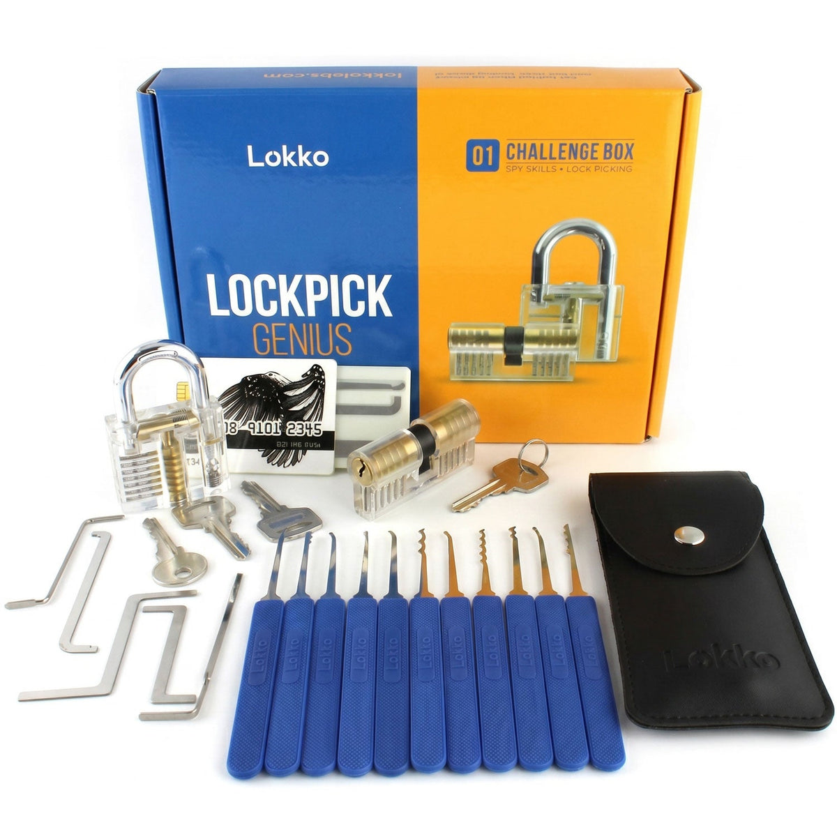 Beginners Lock Pick Set - Picks, Practice Locks, Covert Kit + How-to Guide