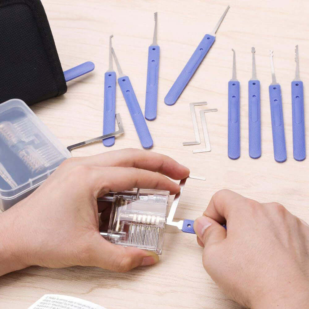 Beginners Lock Pick Set - Picks, Practice Locks, Covert Kit + How-to Guide