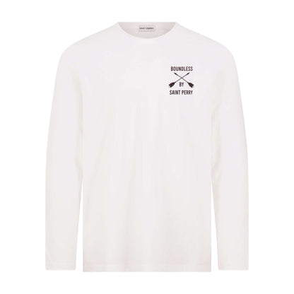 Long Sleeve Crewneck White T-Shirt
