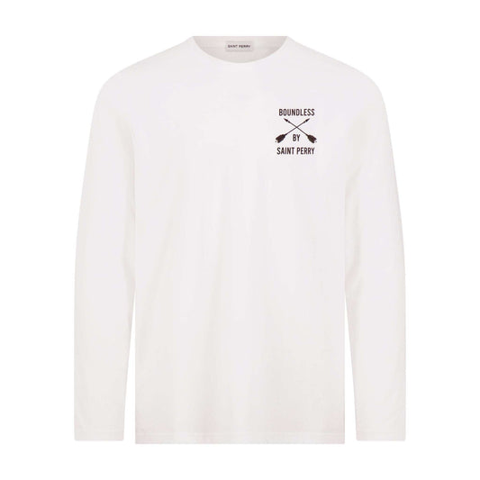 Long Sleeve Crewneck White T-Shirt