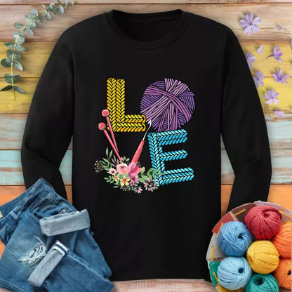 Love Knitting Long Sleeve T-shirt