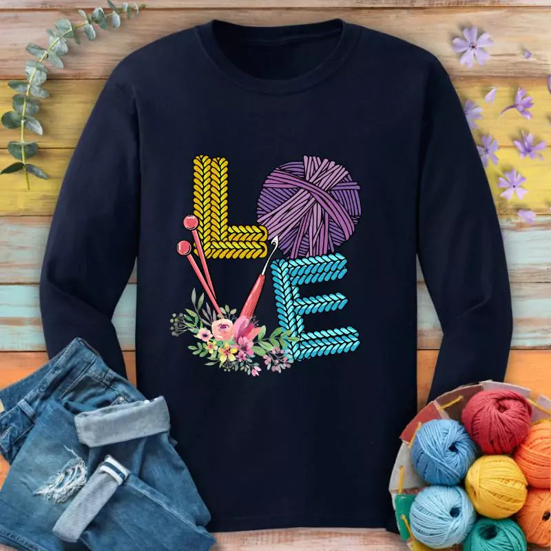 Love Knitting Long Sleeve T-shirt