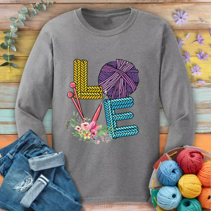 Love Knitting Long Sleeve T-shirt