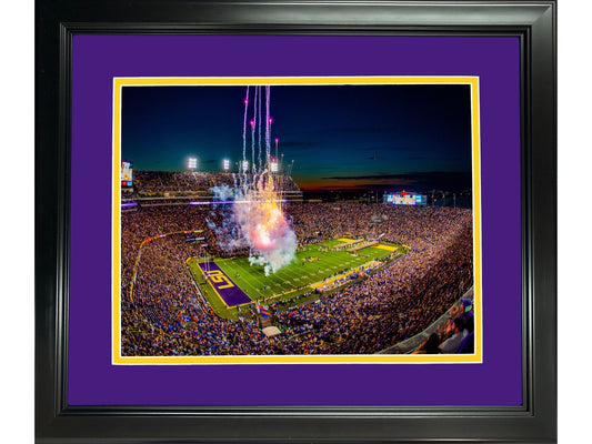 Framed Tiger Stadium (Death Valley) LSU Tigers 11"x14" NCAA Football Photo Professionally Matted