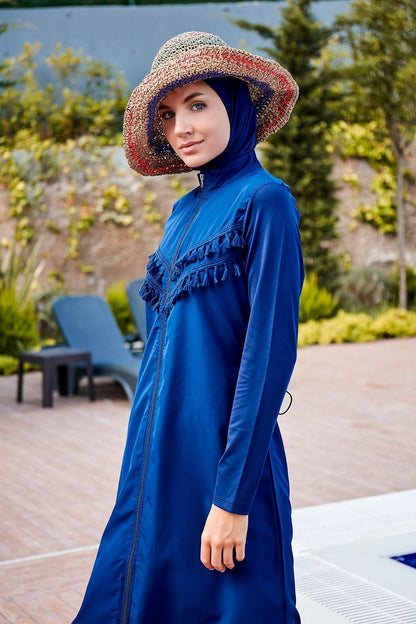 Woven Navy Burkini Modest Swimwear 1998