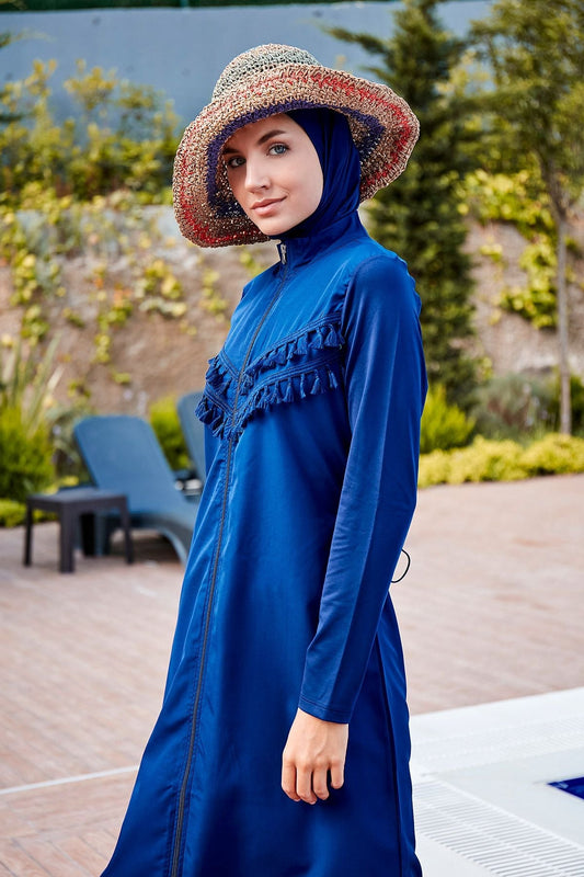 Woven Navy Burkini Modest Swimwear 1998