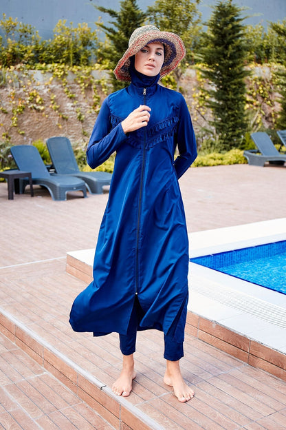 Woven Navy Burkini Modest Swimwear 1998