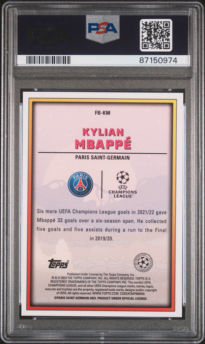 Graded 2022 Topps Superstarts Kylian Mbappe #KM Final Boss Soccer Card PSA 10 Gem Mint