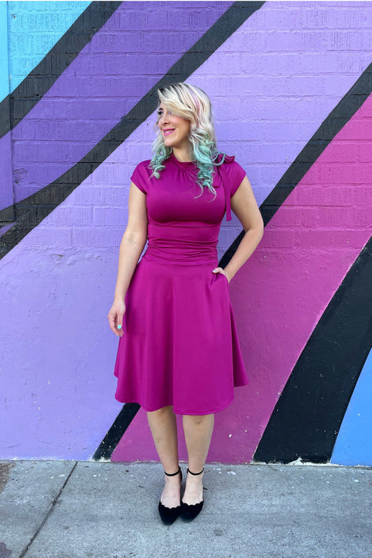Bombshell Dress in Magenta - Plus Sizes only
