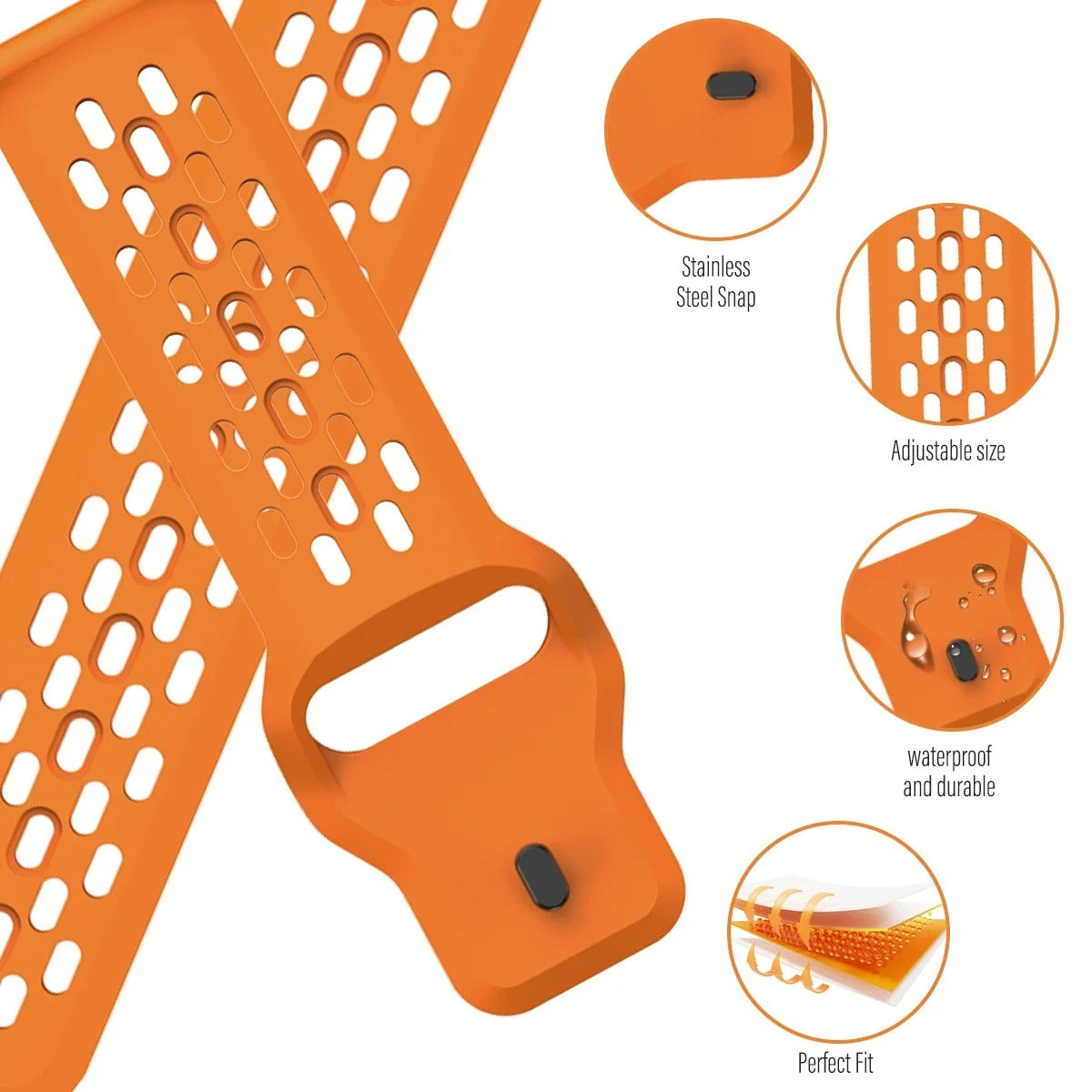 18mm, 20mm, 22mm, Strap for Samsung Galaxy Watch 7 FE 6 5 4 5Pro 6/4Classic Silicone Band for Huawei GT5 Pro 46mm GT4/3Pro Bracelet