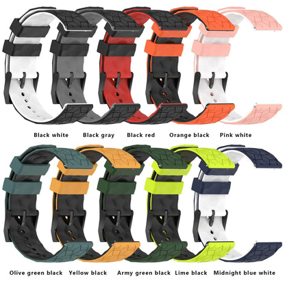 20mm, 22mm, Strap for Samsung Galaxy Watch 7 FE 6 5 4 5Pro 6/4Classic Silicone Band for Huawei GT5 Pro 46mm GT4/3Pro Bracelet (Kopya)