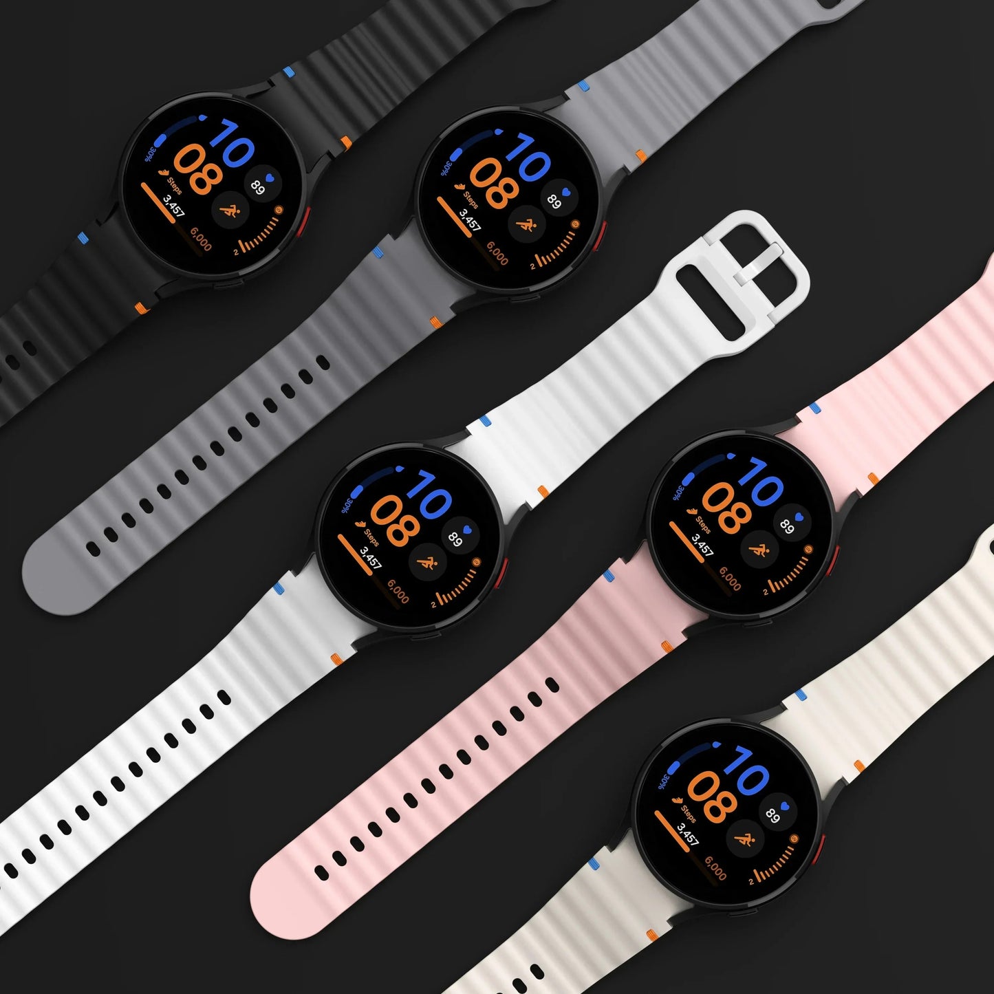 Silicone Samsung Galaxy Watch Band 7 FE 6 5 4 Ultra