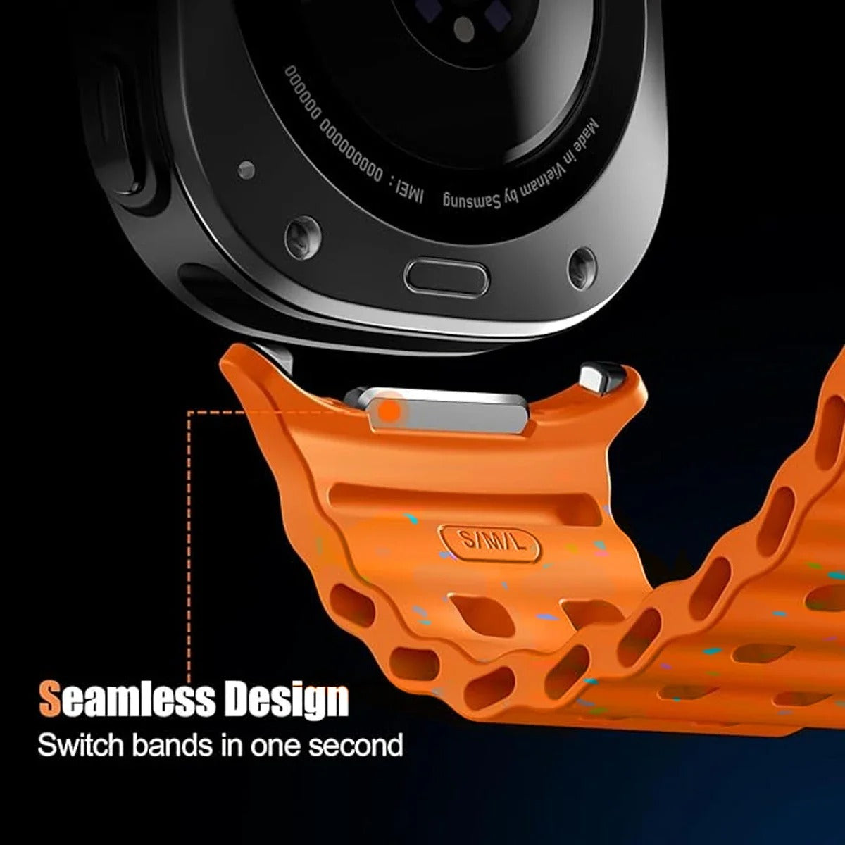 Ocean Silicone Samsung Galaxy Ultra Watch Band 47MM