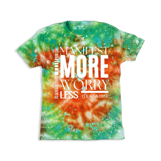 Manifest More - Unisex Tie-Dye T-shirt - Infused with Fluorite