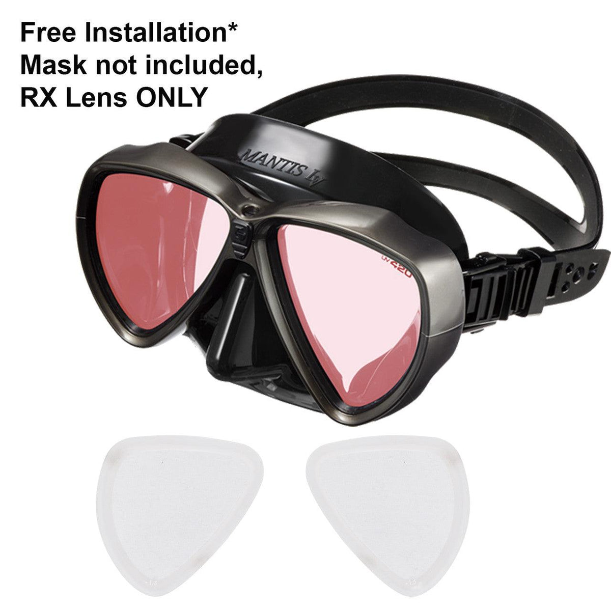 Scuba Choice RX Nearsighted Lens for Gull Mantis LV Dive/Snorkeling Mask