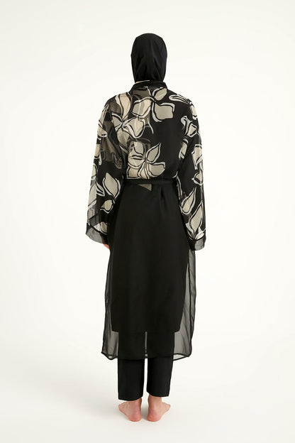 Silky Full Length Modest Kimono Lightweight Elegant Beach Cover P2509