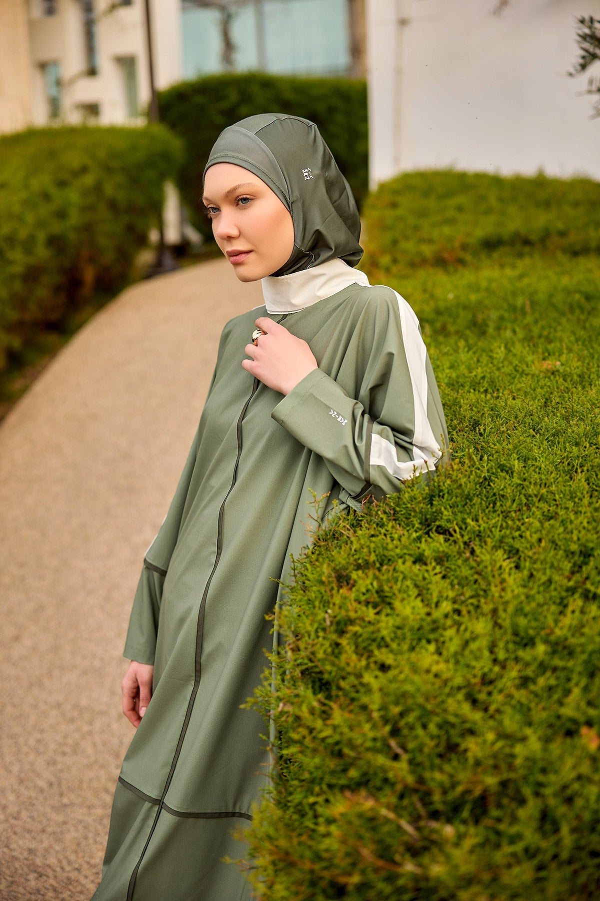 Khaki Modest Full Coverage Swimsuit – Islamic Burkini Set | M2521-1