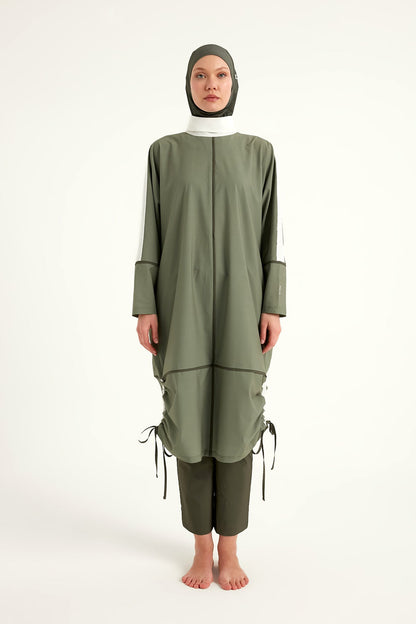 Khaki Modest Full Coverage Swimsuit – Islamic Burkini Set | M2521-1