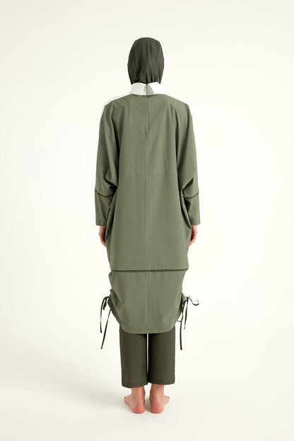 Khaki Modest Full Coverage Swimsuit – Islamic Burkini Set | M2521-1