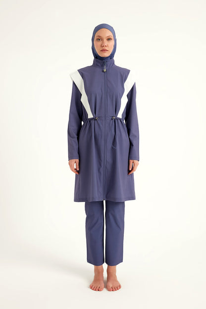 Marina Full Coverage Modest Swimsuit in Indigo - M2526-2