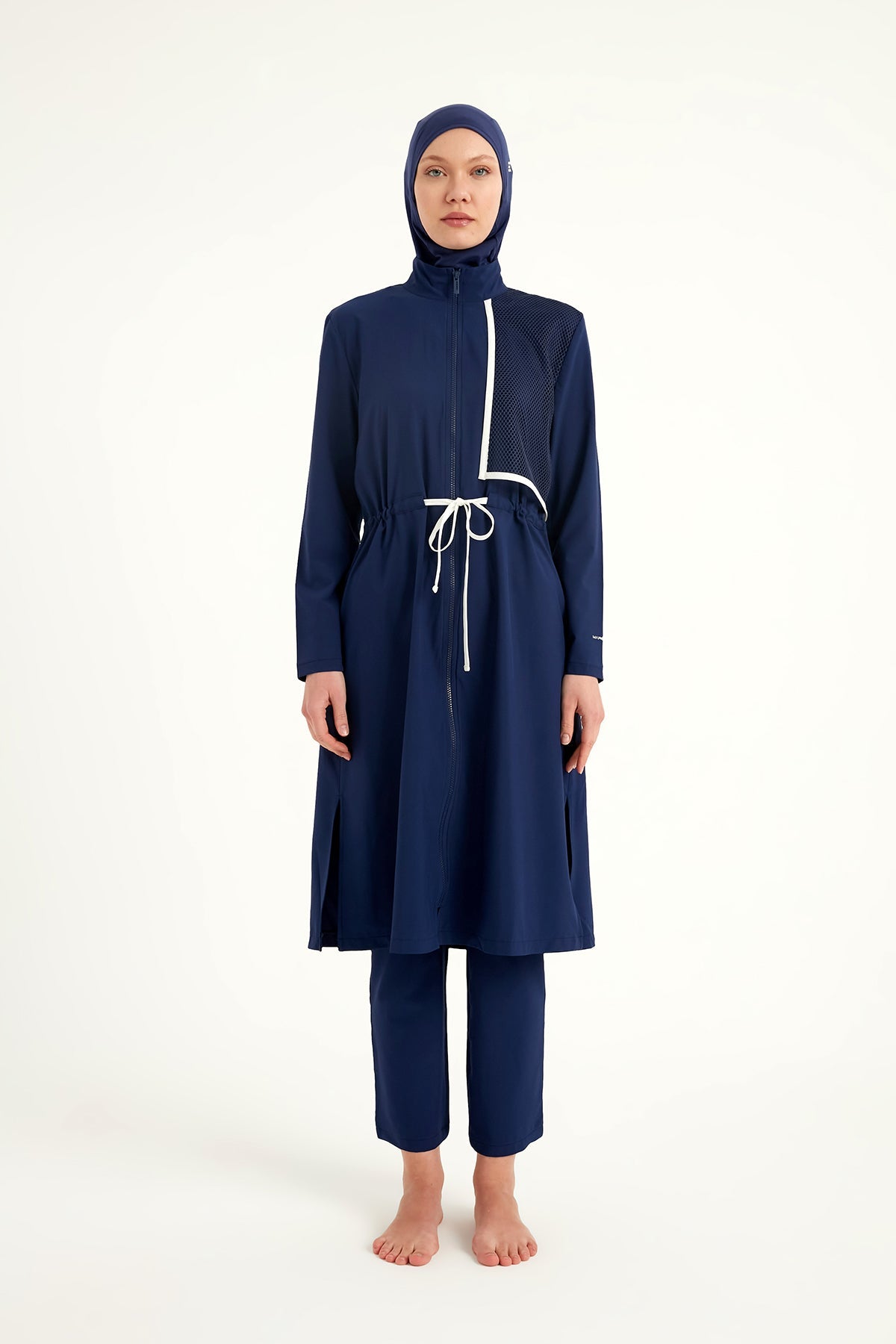 Navy Full Coverage Modest Swimwear Burkini Set M2506-2