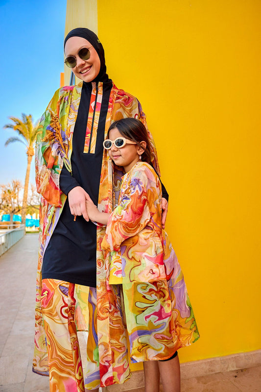 Marina Colorful Chiffon Kimono for Girls - CP2504