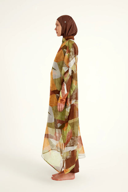 Marina Colorful Patterned Silky Pareo - P2513-1