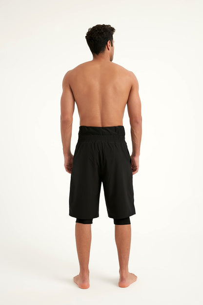 Marina Black Modest Men’s Swim Shorts - S2503-1