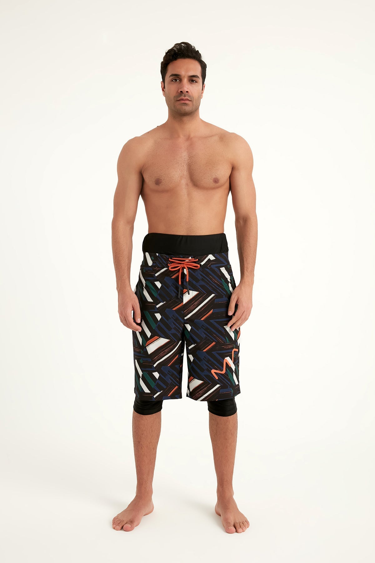 Marina Black Modest Men’s Swim Shorts - S2502