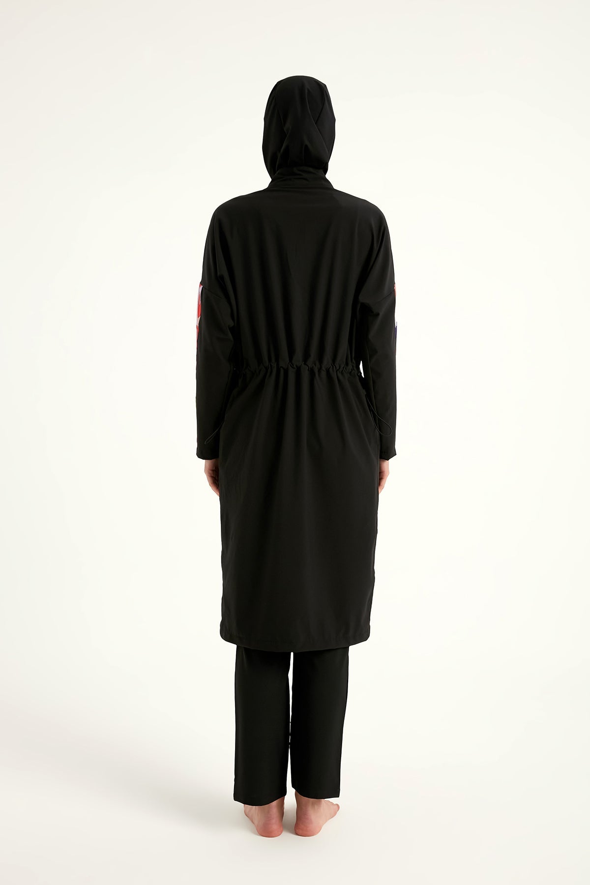 Black Full Coverage Swimwear Burkini Set M2510