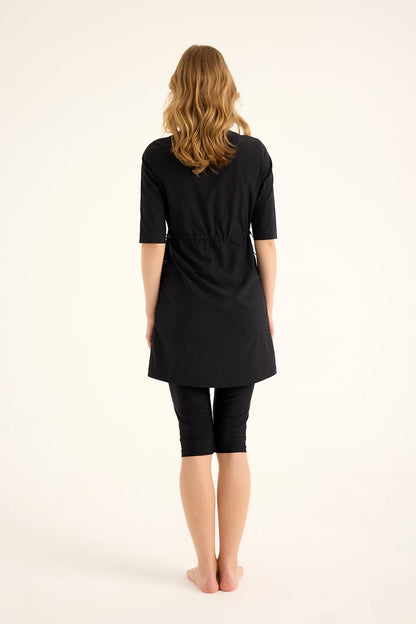 Marina Black Modest Half-Coverage Swimsuit - H2503