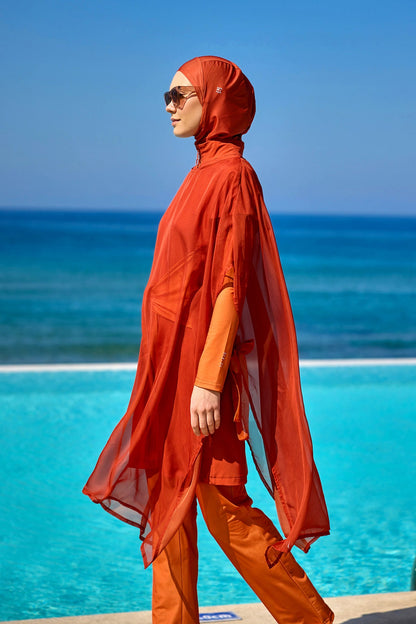 Full Coverage Islamic Swimsuit with Waist Tie | M2523-2