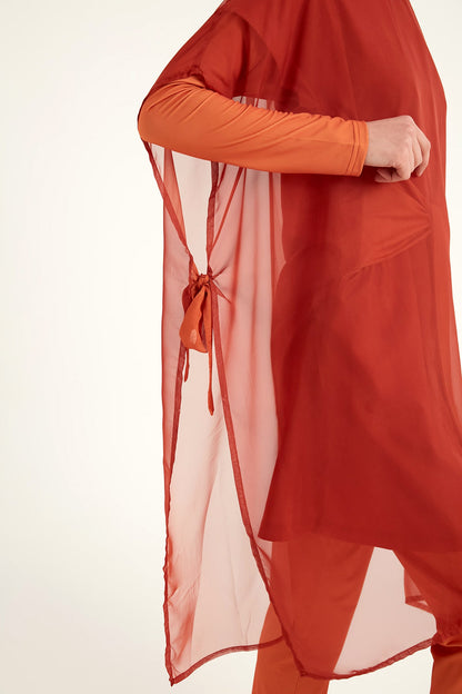 Marina Orange Silky Pareo – P2516-2