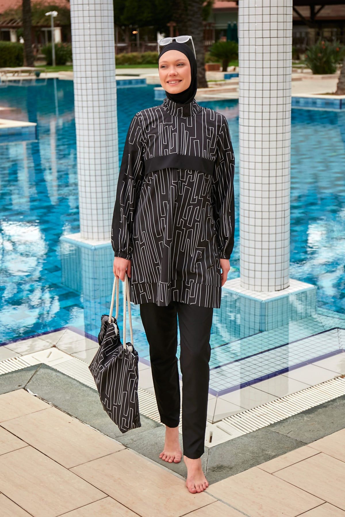 Colourful Burkini Modest Swimwear R2406