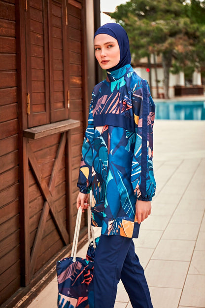 Colourful Burkini Modest Swimwear R2414