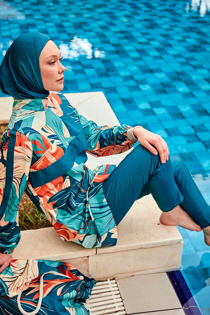 Colourful Burkini Modest Swimwear R2411