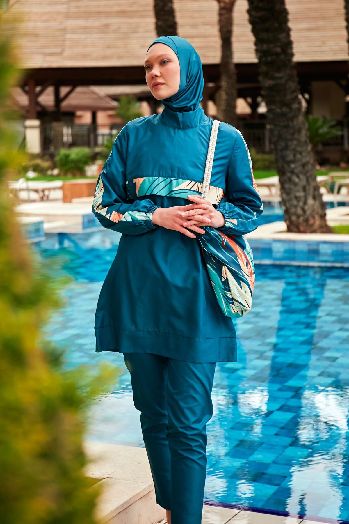 Colourful Burkini Modest Swimwear R2410