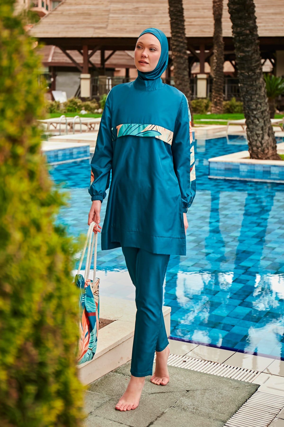 Colourful Burkini Modest Swimwear R2410