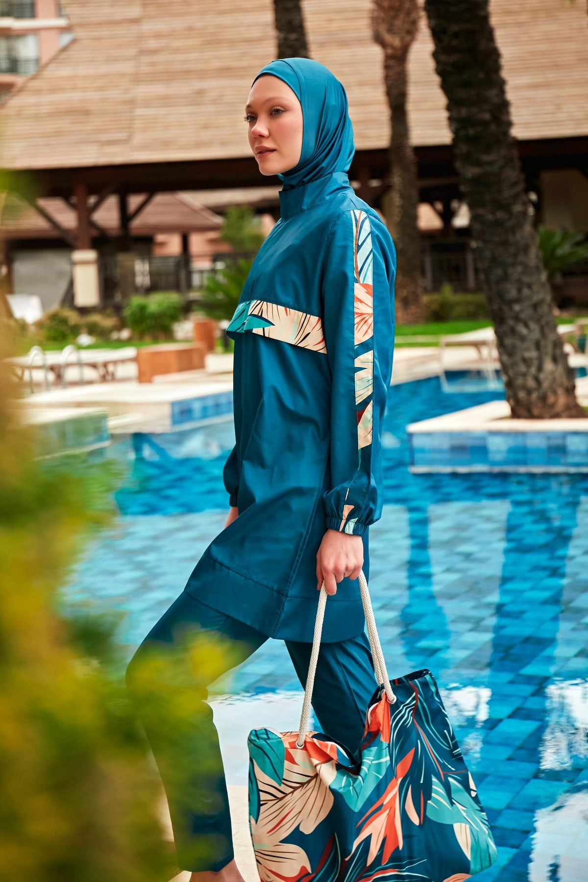 Colourful Burkini Modest Swimwear R2410