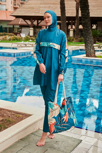 Colourful Burkini Modest Swimwear R2410