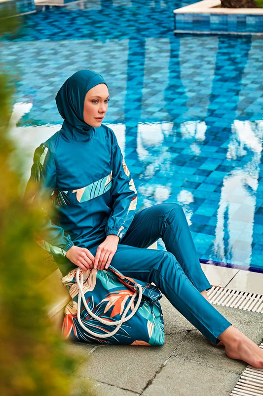 Colourful Burkini Modest Swimwear R2410