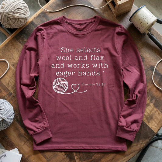 Crochet In Bible Long Sleeve T-shirt